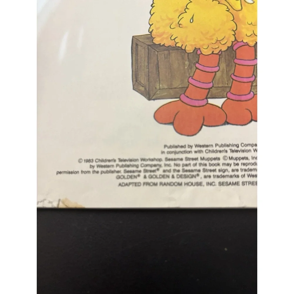 VINTAGE SESAME STREET BIG BIRD HASBRO PLUSH DONT CRY BIG BIRD GOLDEN BOOK 1980s